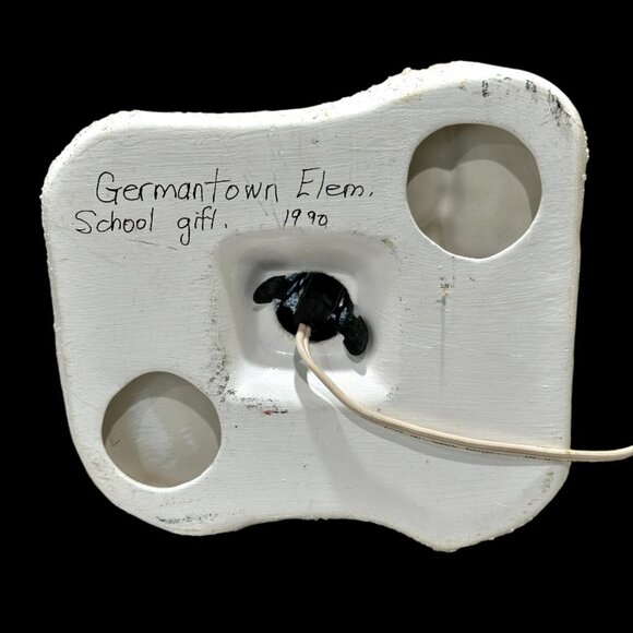 Vintage Christmas Village Snowy Church Chapel 2 Piece Lighted Blue White 11.5" - Picture 11 of 12